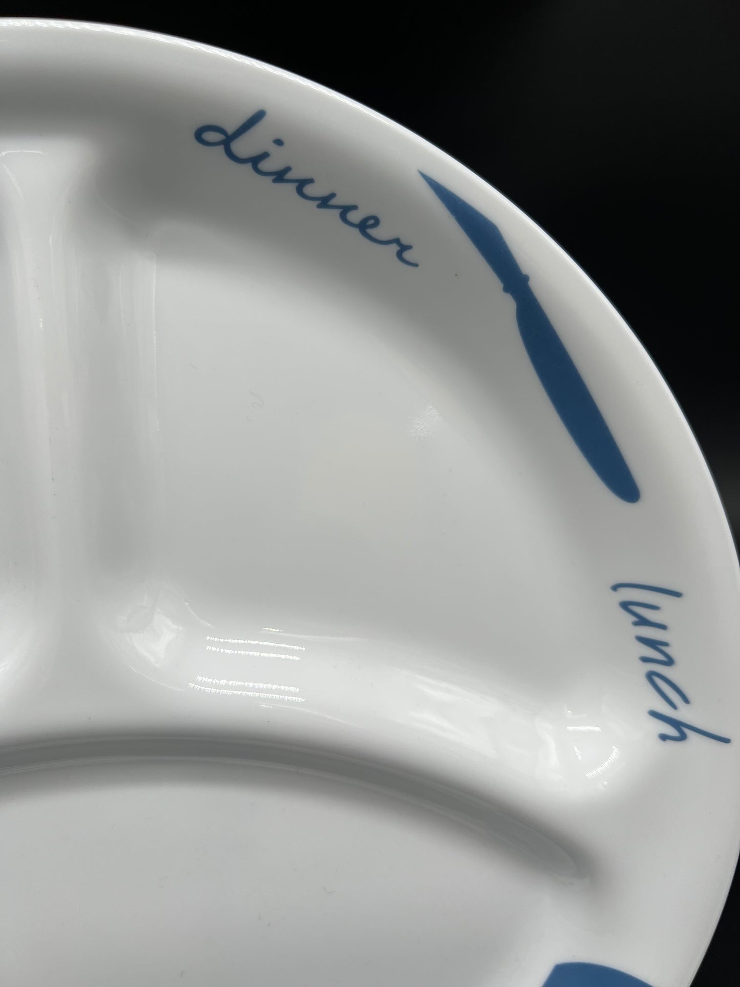 CORELLE Blue Branch Divider Lunch Plates