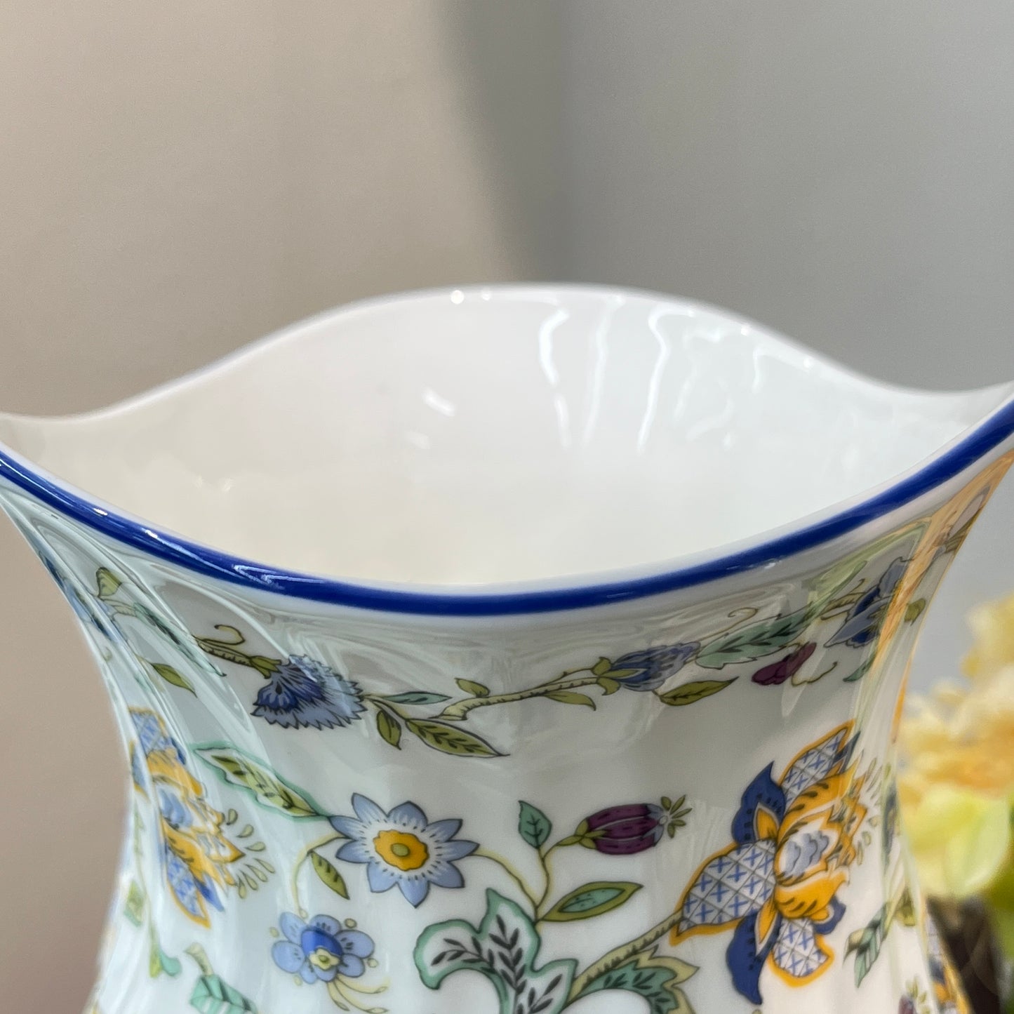 Minton Haddon Hall Blue Large Water Jug Holds 2 Quarts English Bone China